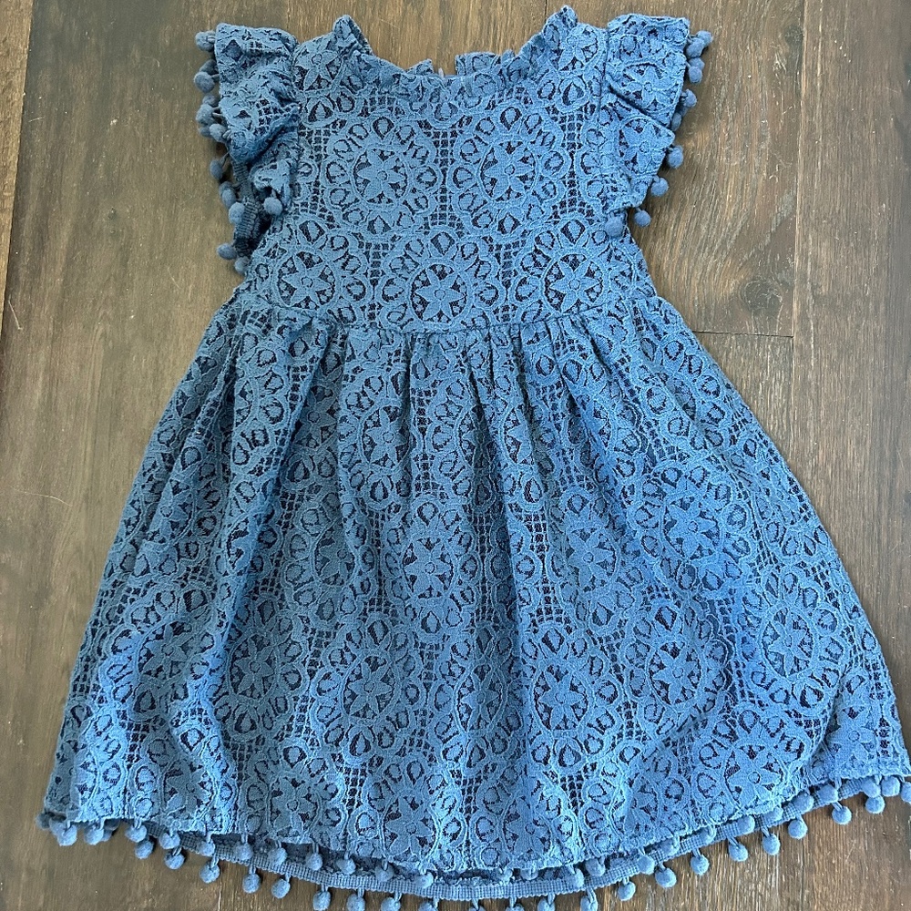 Toddler Navy Lace Dress